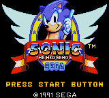 Заставка игры Sonic The Hedgehog